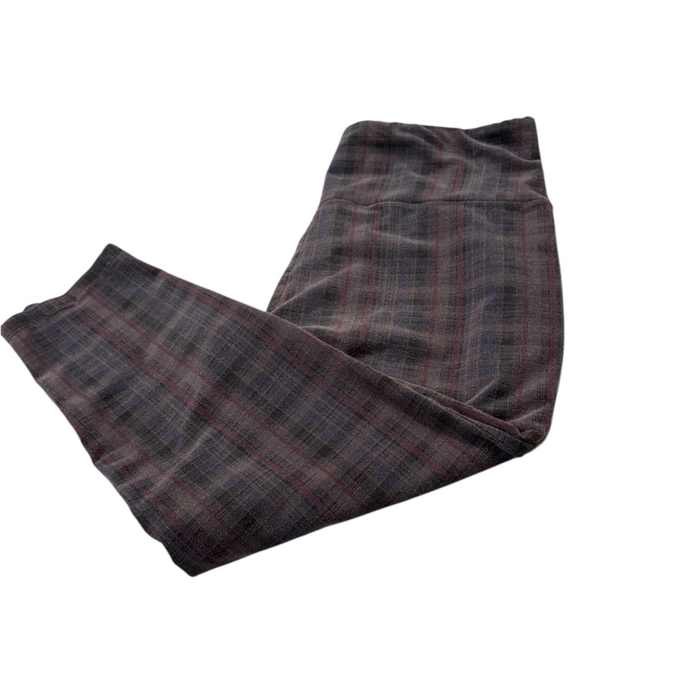 Suavé leggings with revolutionary tummy control! Size XL Gray plaid 3/4 length